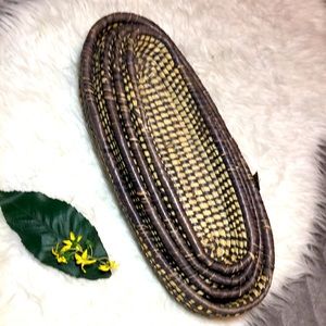 Tag Natural Grass Handmade Oval Baskets